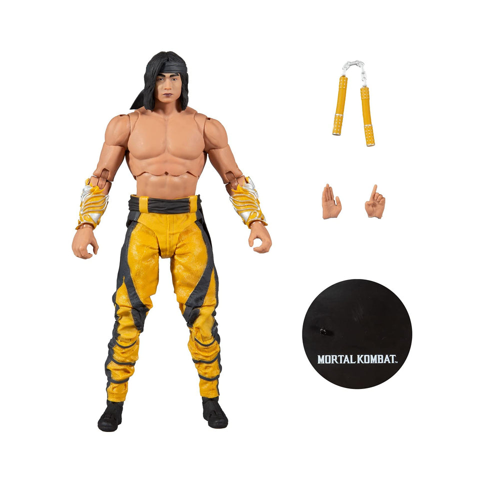 McFarlane Toys Liu Kang base included to stabilize display.