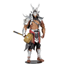 McFarlane Toys Mortal Kombat Shao Kahn figure for dynamic display.