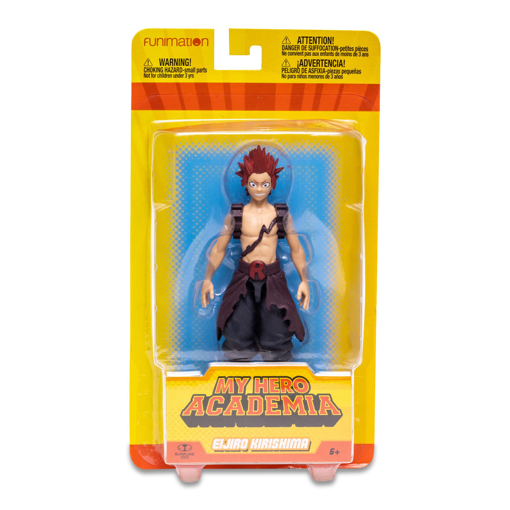 McFarlane Toys Eijiro Kirishima figure enhances anime collection display.