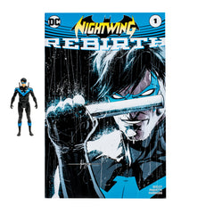 McFarlane Toys Nightwing 3in figure pose for dynamic display.