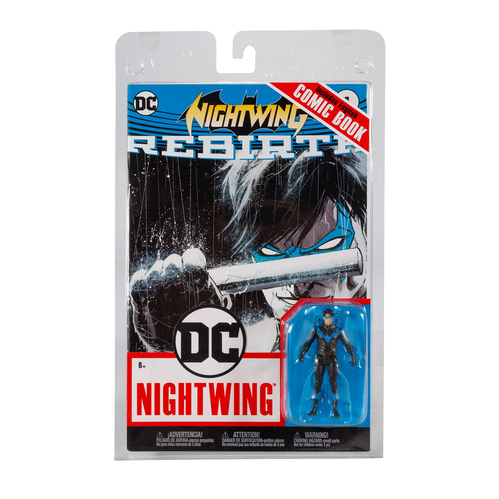 Display-ready Nightwing figure shown on a desk or shelf.