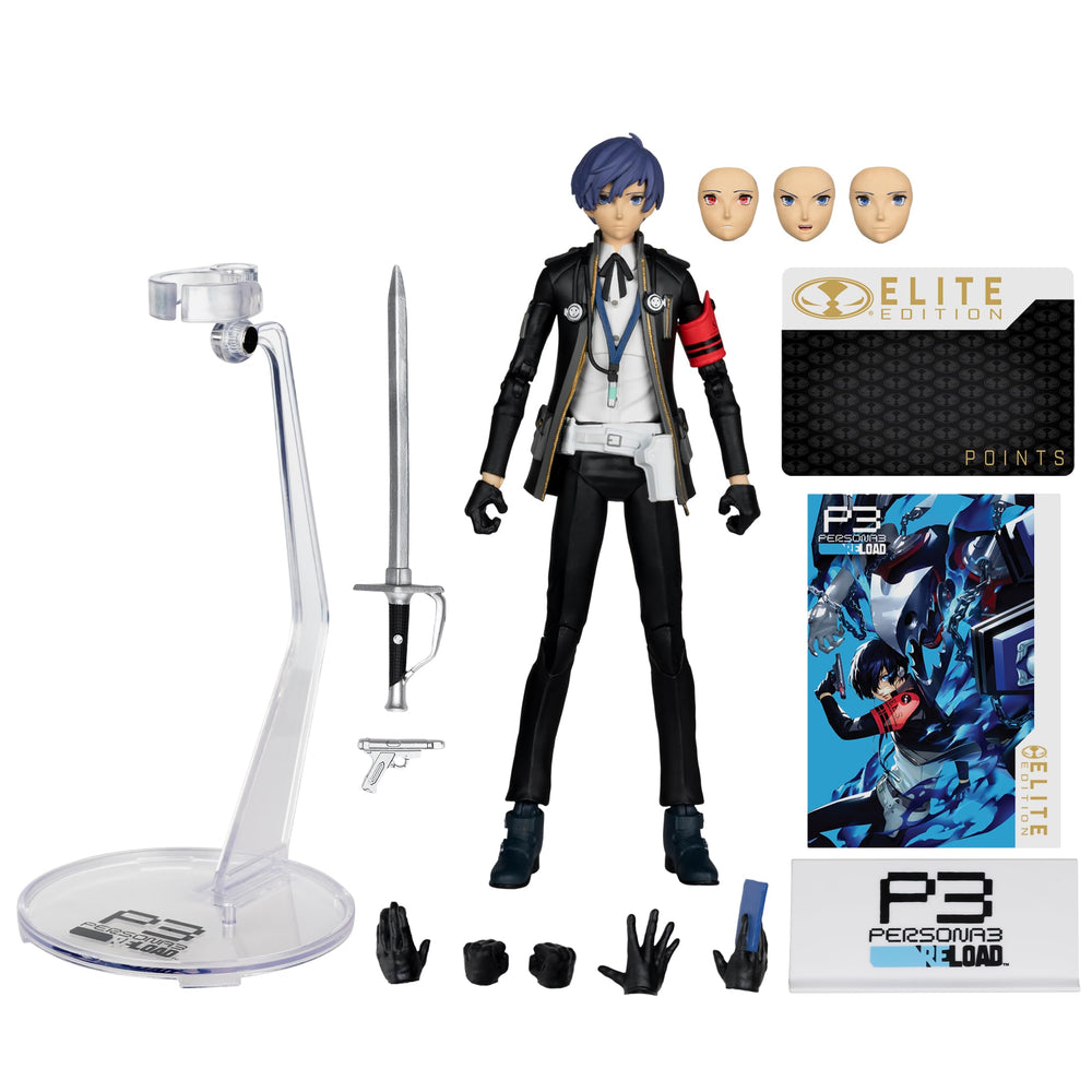 McFarlane Toys P3R Protagonist 7in deluxe figure front view for display