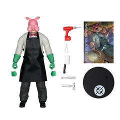 McFarlane Toys Professor Pyg detailed sculpt highlighting mask and costume.