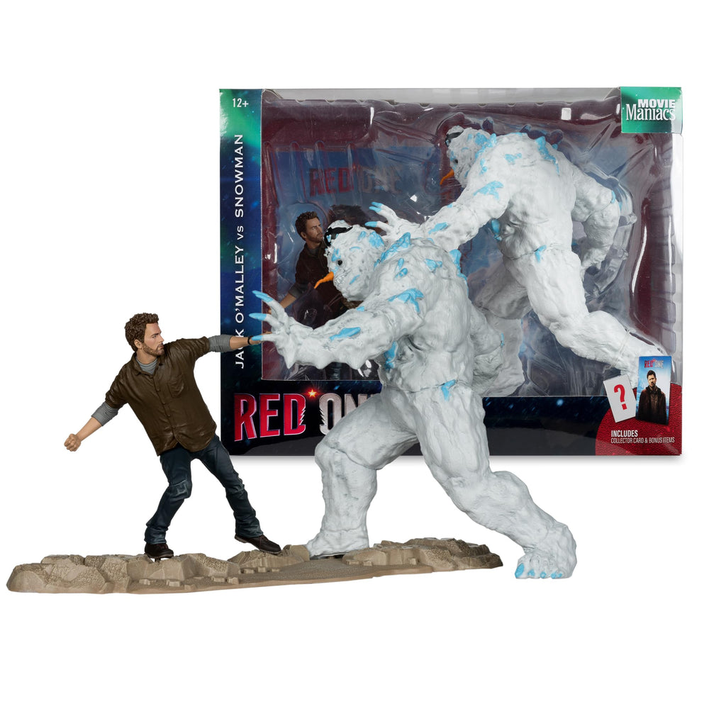 McFarlane Toys Red One Jack O'Malley vs Snowman 6in posing figure set for display.