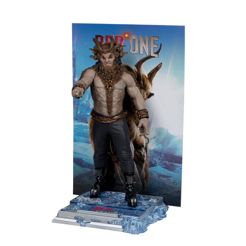 McFarlane Toys Red One Krampus 6in figure — collectible art card enhances display narrative.