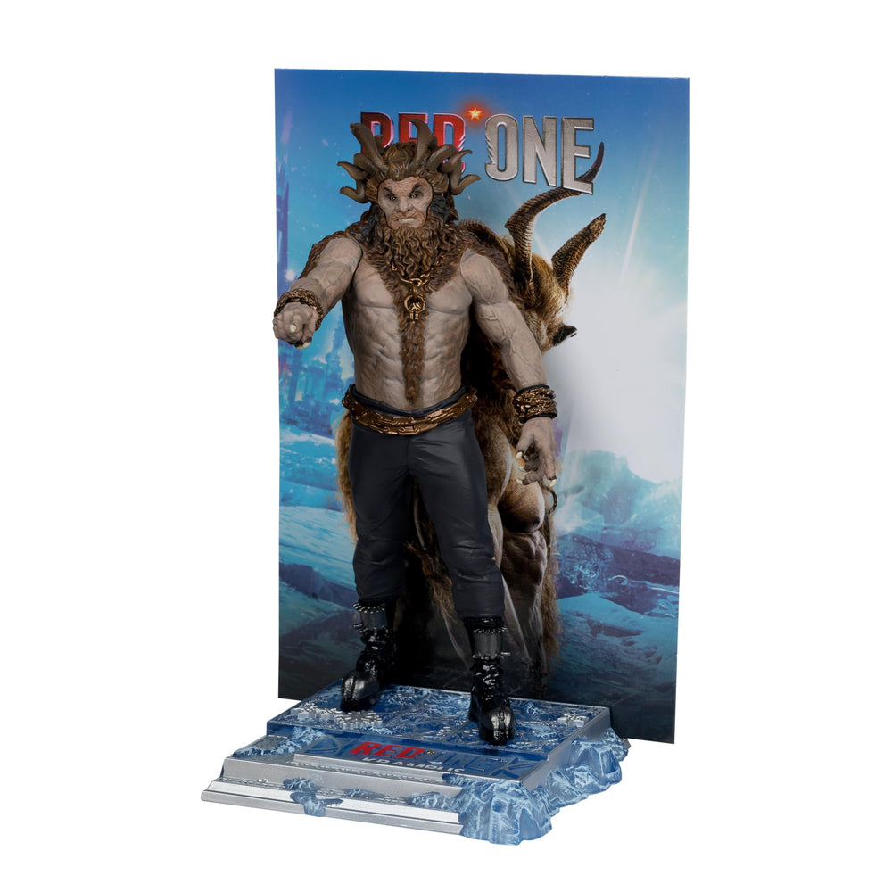 McFarlane Toys Red One printed backdrop for cinematic display scenes.