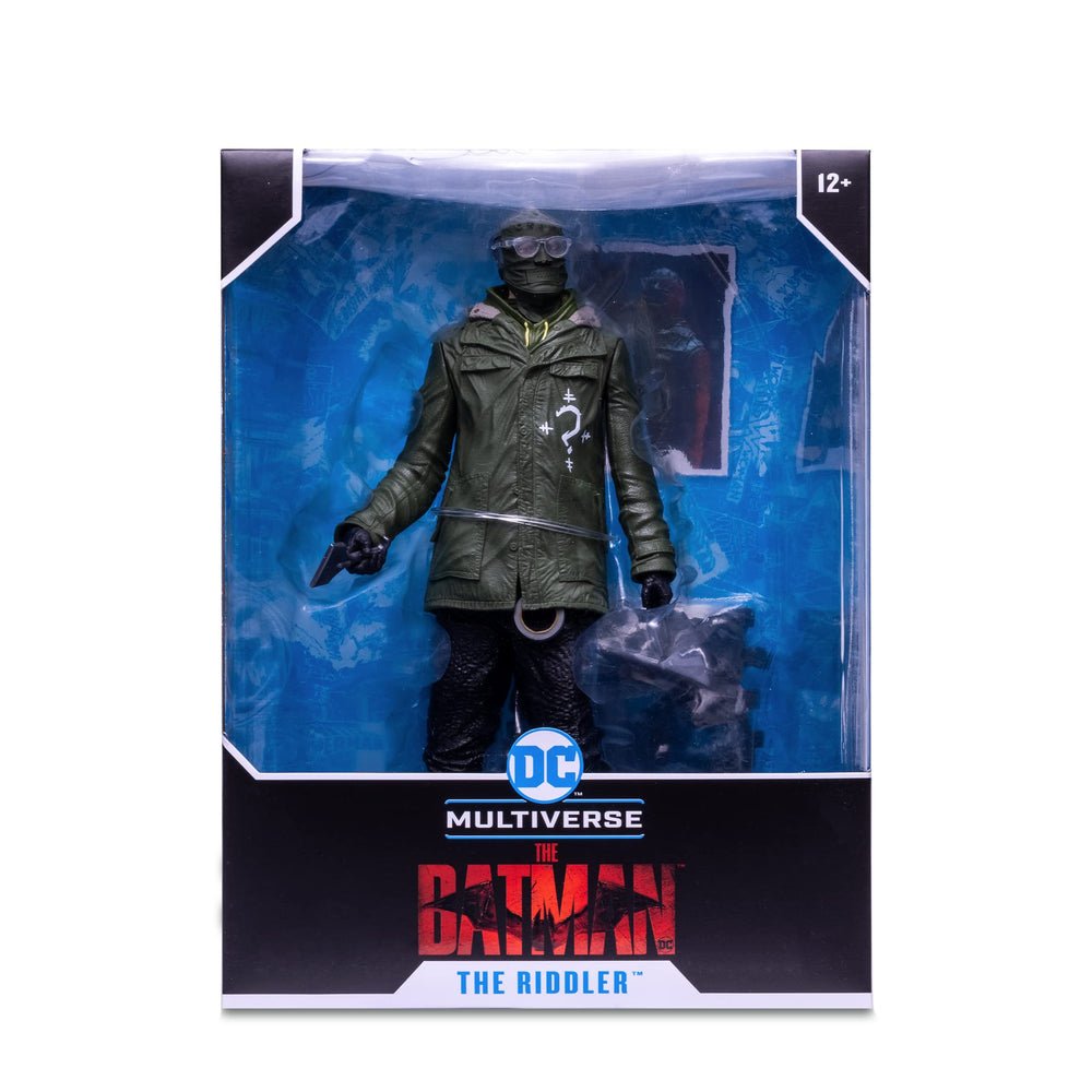 McFarlane Toys Riddler detailed costume close-up for collectors