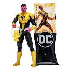 McFarlane Toys Sinestro 7in exclusive card stand provides a premium display option