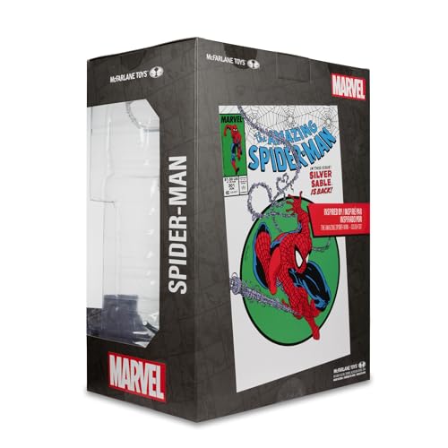 Display-ready Spider-Man set suited for fans and collectors of McFarlane Marvel.