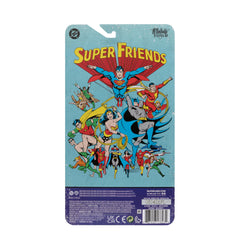 McFarlane Toys Super Friends group shot featuring Bizarro Batman in classic lineup.