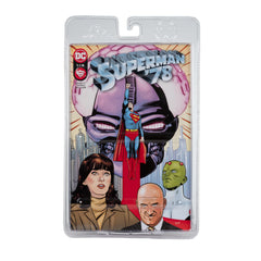 McFarlane Toys Superman ’78 packaging hints at a ready-to-display figure.