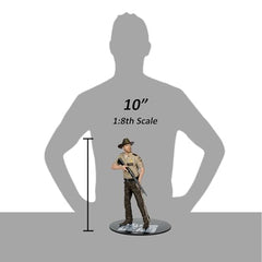McFarlane Toys Rick Grimes display stand supports stable posing.