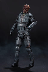 Detailed riot gear textures and close-up armor details