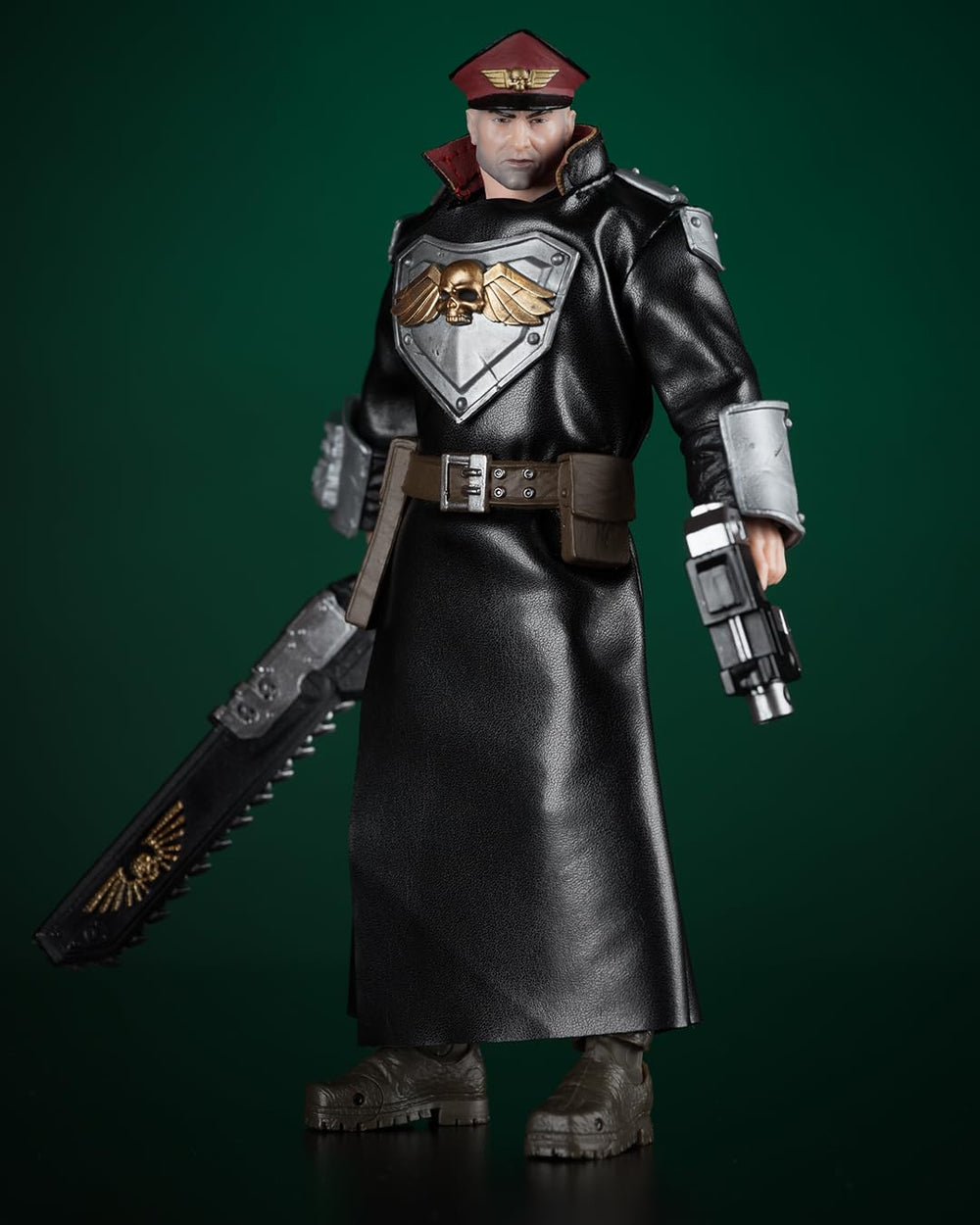 McFarlane Toys Warhammer Commissar chain sword in action pose