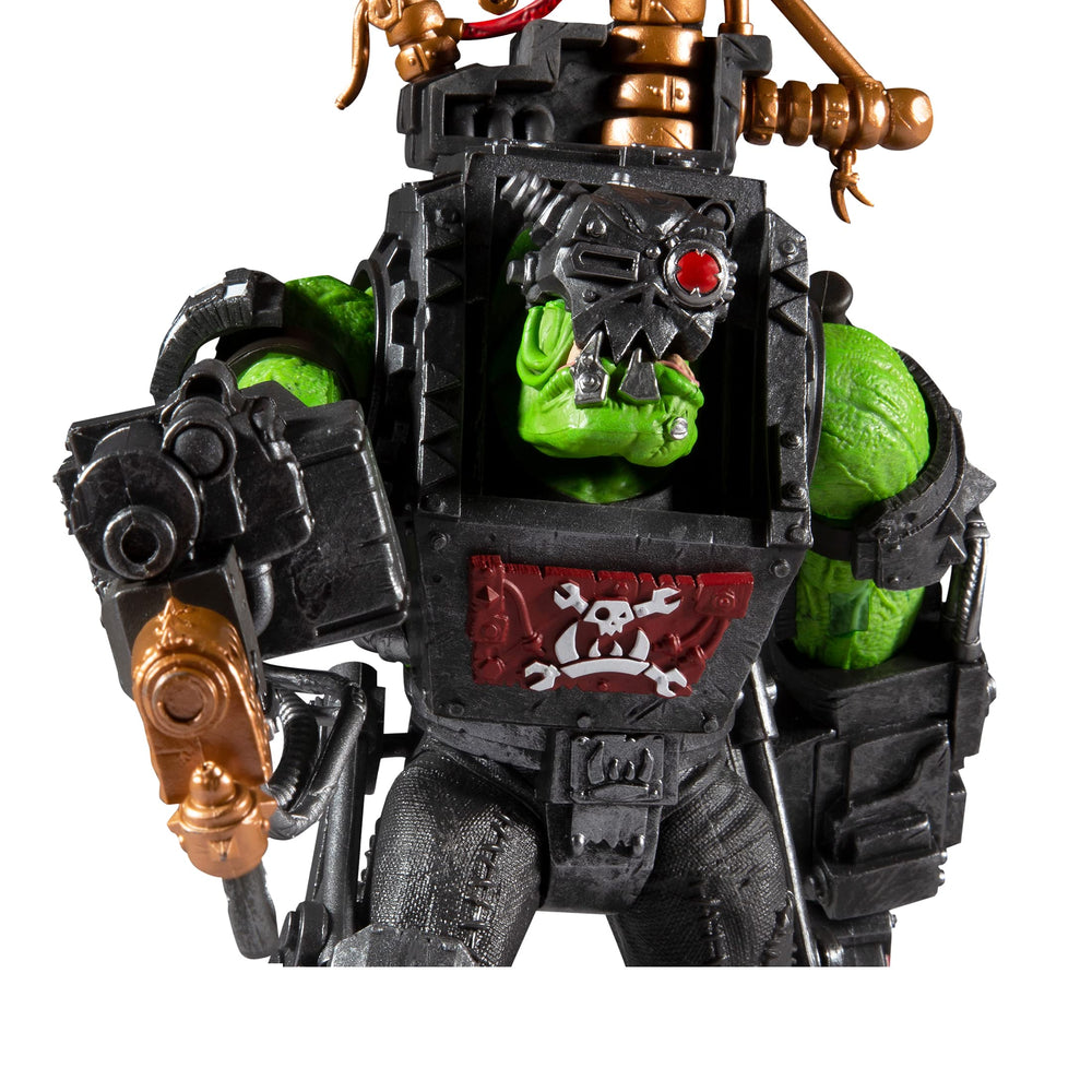 McFarlane Toys Warhammer 40k Ork Big Mek with accessory for diorama play.