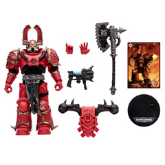 McFarlane Toys World Eaters Khorne Berzerker with bloter weapon and plasma pistol.