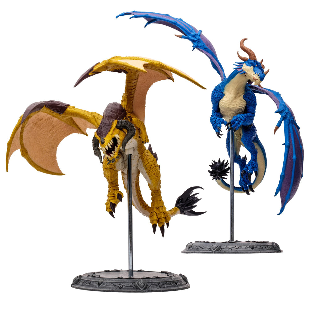 McFarlane Toys World of Warcraft Blue Highland Drake in dynamic pose, perfect for display