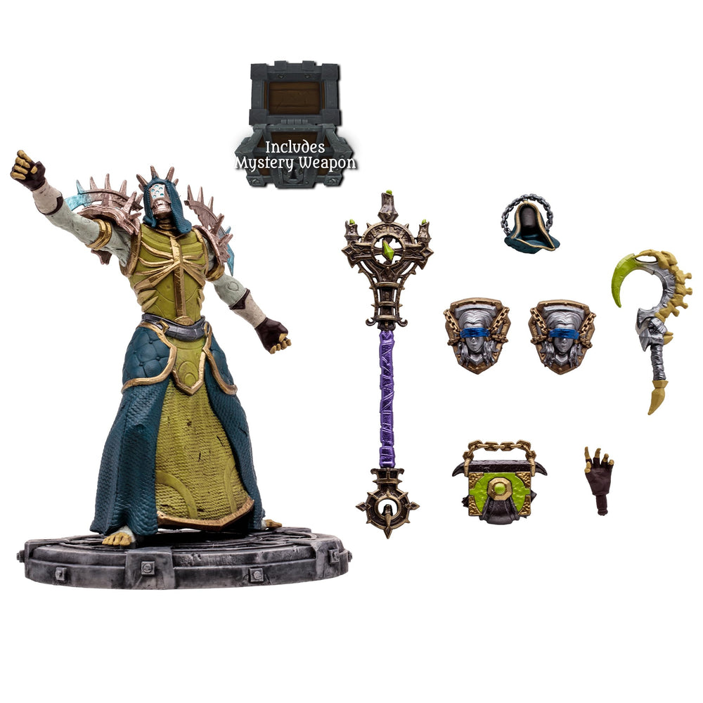 McFarlane Toys WOW undead priest-warlock extra head for display variety.