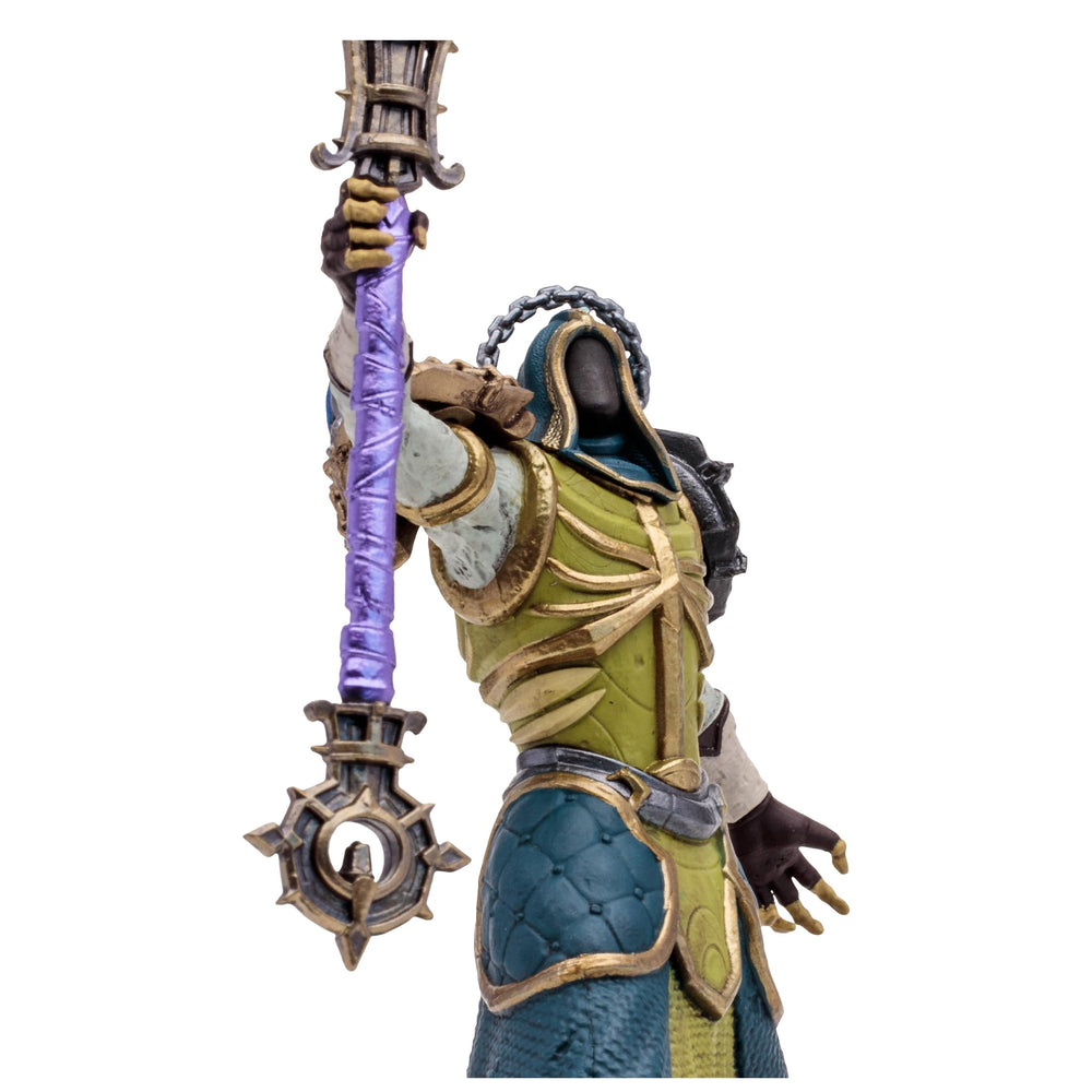 McFarlane Toys WOW undead priest-warlock with interchangeable armor pieces for customizable looks.