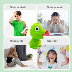 Mchochy Dino Tongue Out brown toy offers tactile exploration at home