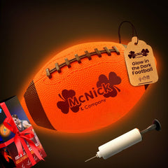 MCNICK & COMPANY Glow Football close-up reveals water-resistant shell