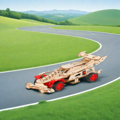 MCRADY STEM RC Car Kit paint-ready surface for customization.