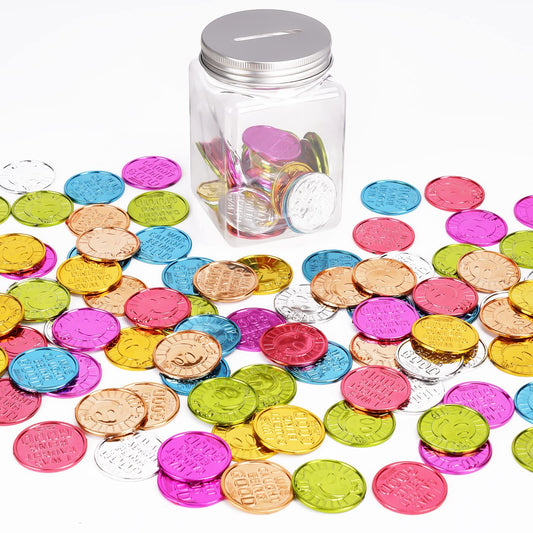 Mczxon Caught Being Good coins jar for classroom rewards and home incentives