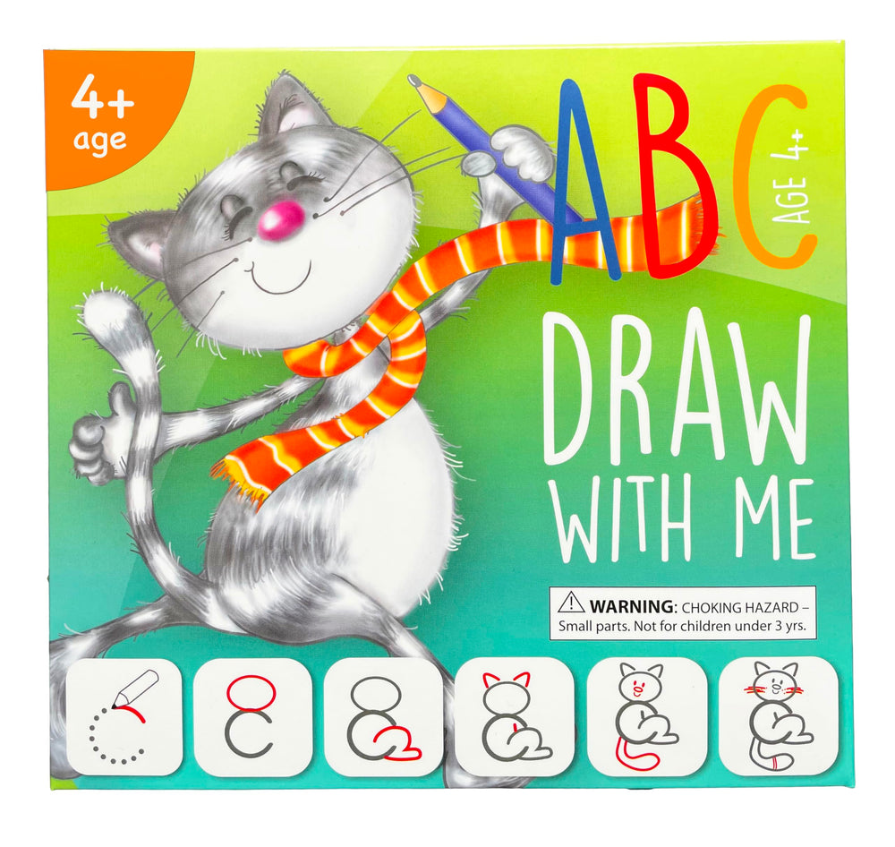 MD CREATIVE drawing with alphabet flashcards for early literacy and tracing