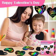 MDCGFOD wooden stylus reveals rainbow backgrounds on scratch art