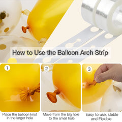 MDOZQ Balloon Strip double hole design keeps balloons securely in place
