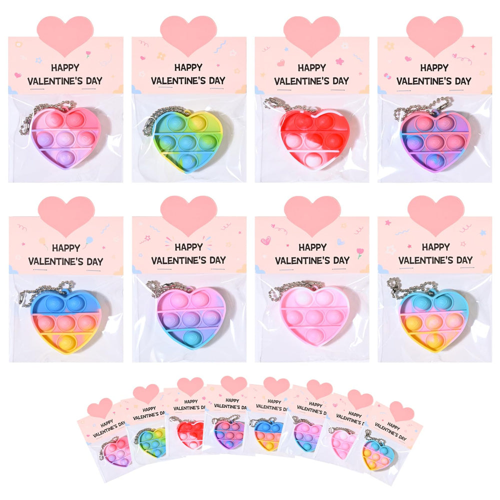 MEADIN heart pop keychain offers engaging tactile fun for kids during valentines.