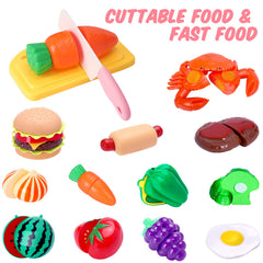 Meaicezli realistic cutting food toys for crisp chopping play