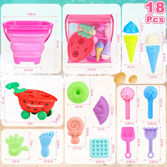 Meaicezli sand mold waffle, colorful tool to build coastal scenes.