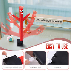 Mealivos red mini inflatable tube guy with USB power for easy operation