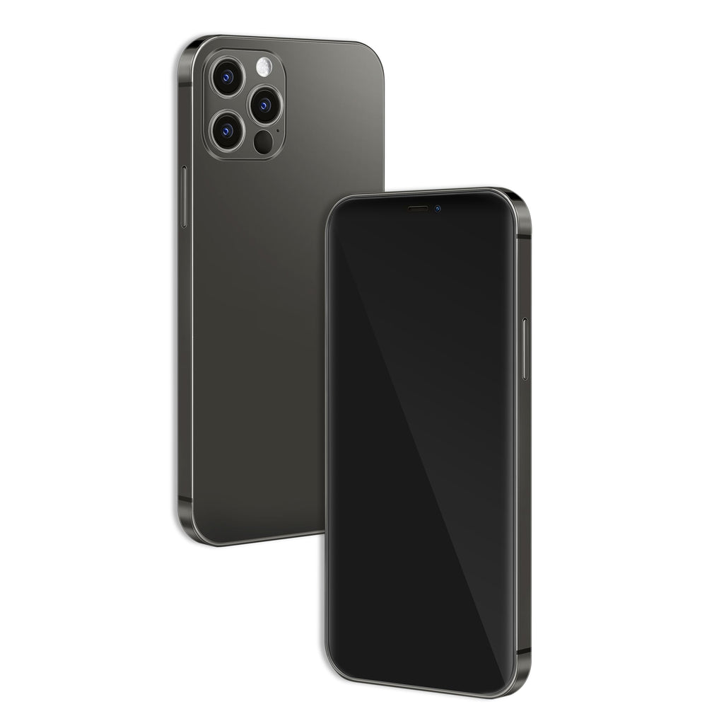 Mearar 12 Pro grey front view dummy phone for safe pretend play and display.