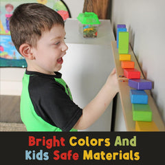 Safe paint and sturdy wood construction emphasize kid-friendly durability.