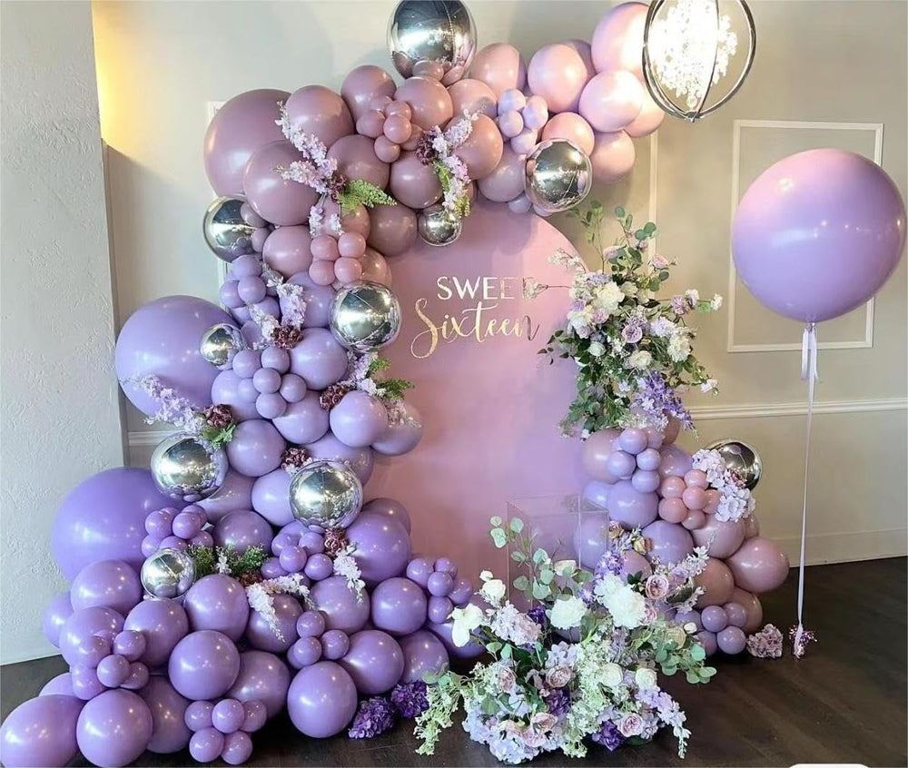 MEBAY grey violet 12-inch balloons add soft color to celebrations
