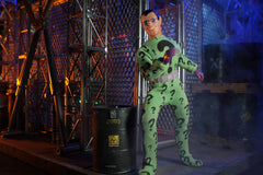 Mego Riddler 50th Anniversary display stand supports stable posing