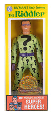 Mego Riddler 50th Anniversary front view highlighting dynamic pose capability