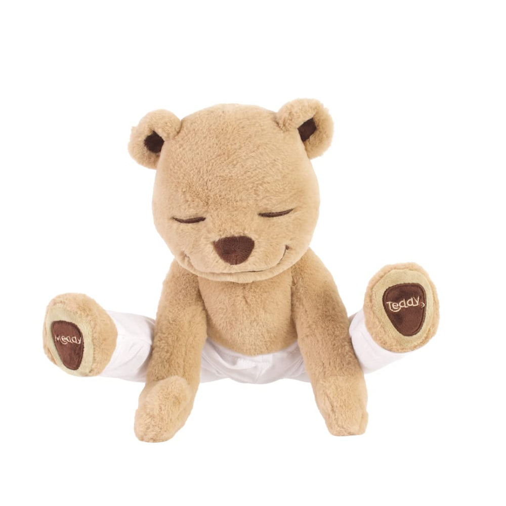Meddy Teddy The Yoga Bear original plush in a cuddly pose for cozy play.
