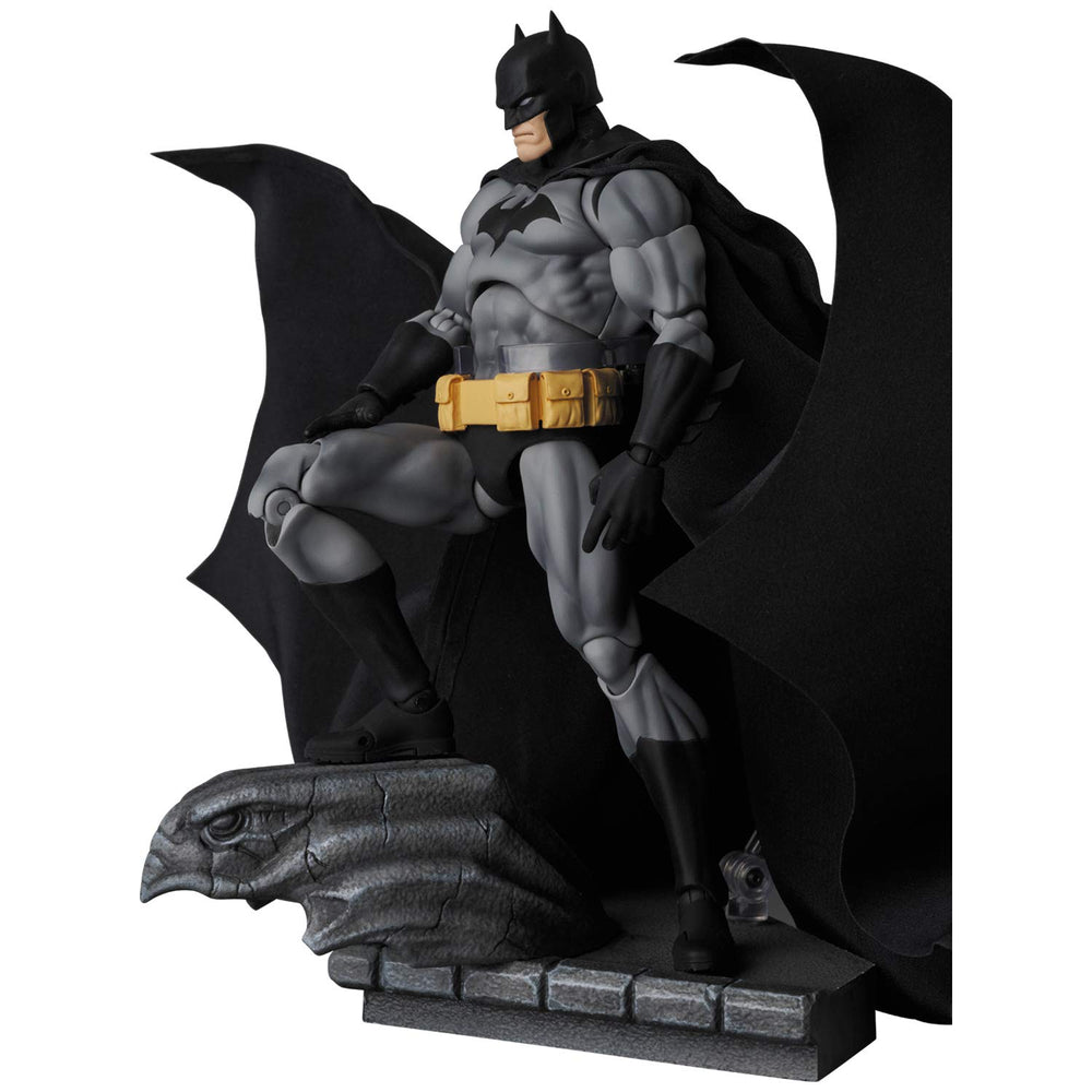 Medicom Batman Hush Mafex figure with poseable cape for dynamic display.