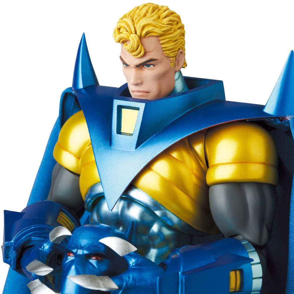 Medicom Knightfall Batman Mafex figure with stand for stable display