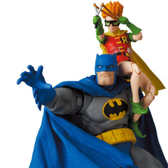 Medicom MAFEX Batman blue optional parts showcase customizable look.