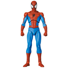 Two head parts for MEDICOM TOY MAFEX Spider-Man offer expressive action scenes.