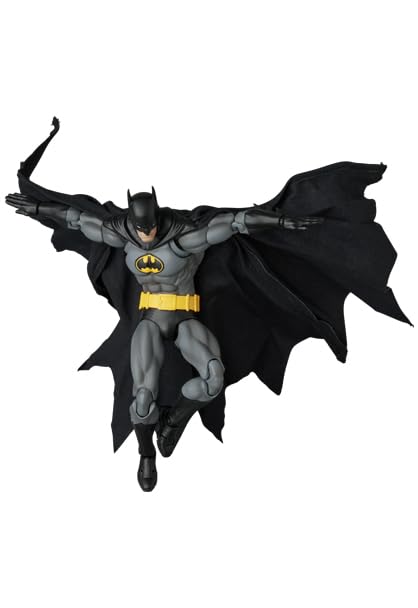 Close-up of sculpted lines and paint accents on Mafex Batman Black Version