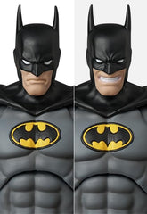 Pose-ready Knight Crusader Batman Mafex with articulated joints and expressive silhouette