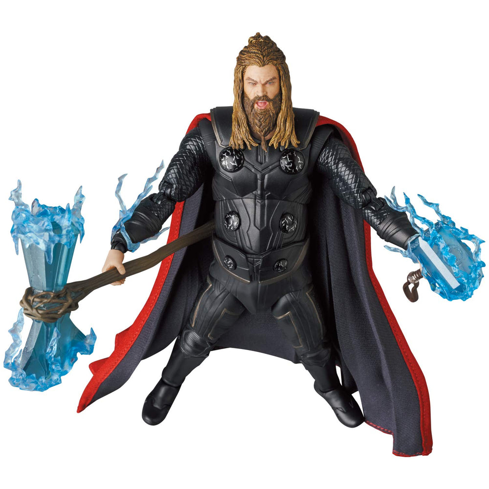 Medicom Toy MAFEX Thor Endgame Mjolnir accessory for iconic moments.