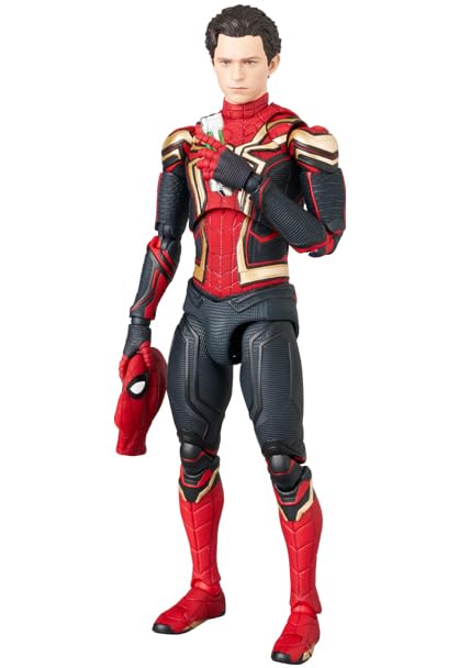 Medicom Toy MAFEX No. 245 Spider-Man Integrated Suit front view for display.