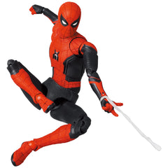 Medicom Toy MAFEX Spider-Man Upgraded Suit heads for expressive display choices.