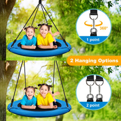 Medicook saucer swing carabiners ensure stable attachment to posts or frames.